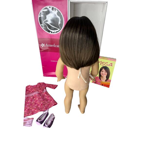 American Girl CHRISSA GOTY DOLL In Meet Outfit Dress Shoes Panties Book BOX - Picture 6 of 8